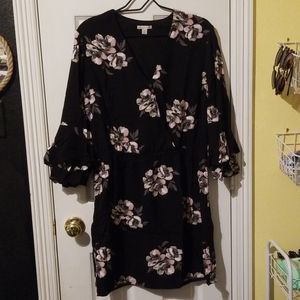 Black flower dress